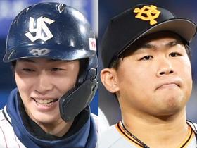 田口麗斗(右)と広岡大志