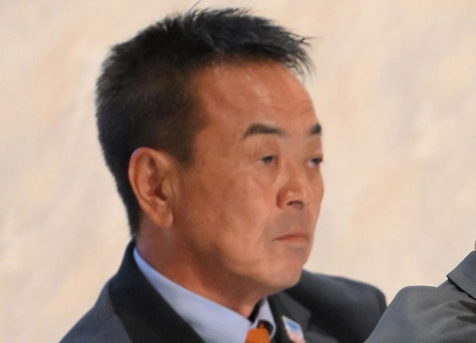 　巨人・水野雄仁スカウト部長