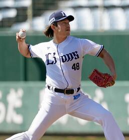 　斗山との練習試合に先発した今井