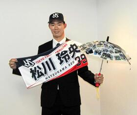 　仮契約したヤクルトのドラフト２位・松川