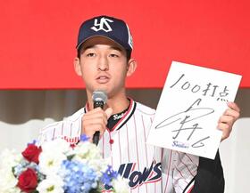 　１００打点を目標に掲げた松下（撮影・園田高夫）