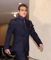 ＮＰＢ１２球団監督会議に向かう新庄監督（撮影・伊藤笙子）