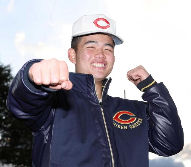 　センバツ出場が決まり、意気込む智弁学園・杉本（撮影・中田匡峻）