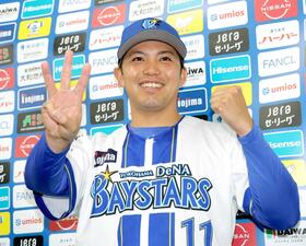 　３年連続の開幕投手に決まった東（撮影・西岡正）