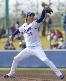 　ヤクルトとの練習試合で救援登板し、１回無失点で２奪三振だった高橋宏