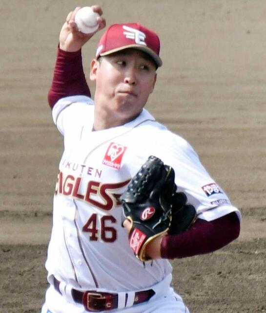 　実戦形式の練習に登板した藤平