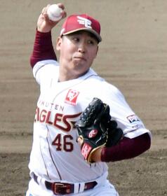 　実戦形式の練習に登板した藤平