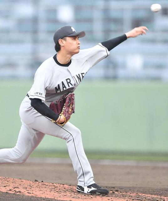 ６回から登板し１イニングを無失点に抑えた毛利（撮影・開出牧）