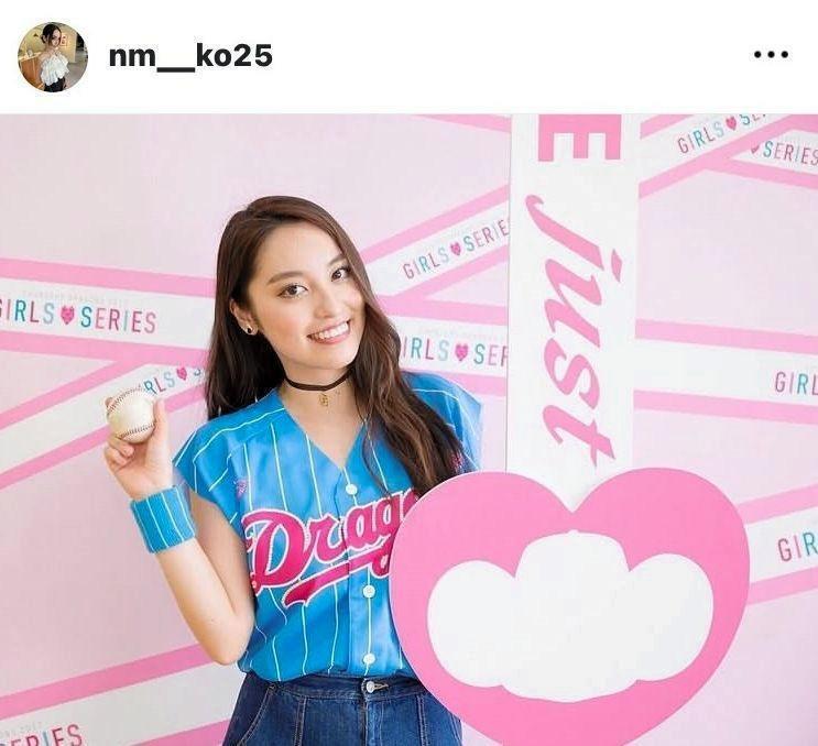 中日・柳の妻、真子夫人のインスタグラム（＠ｎｍ＿ｋｏ２５）から