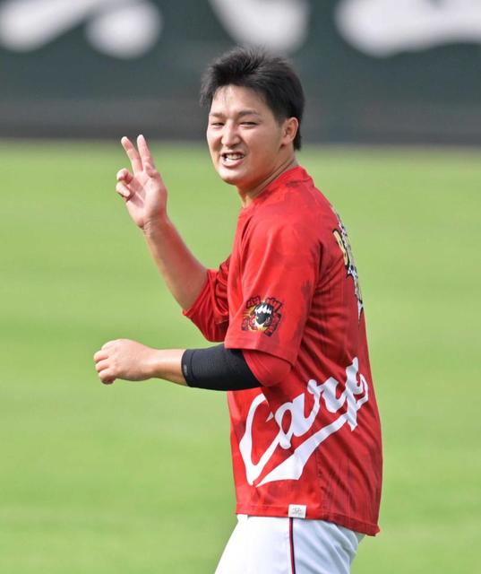 22日のヤクルト戦で先発予定の床田(撮影・立川洋一郎)