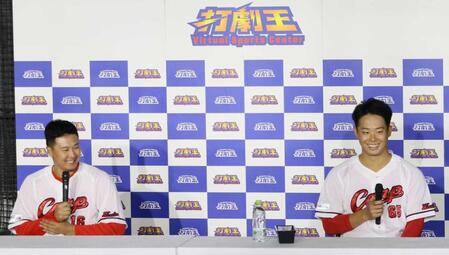 　トークショーに臨んだ玉村（右）と森