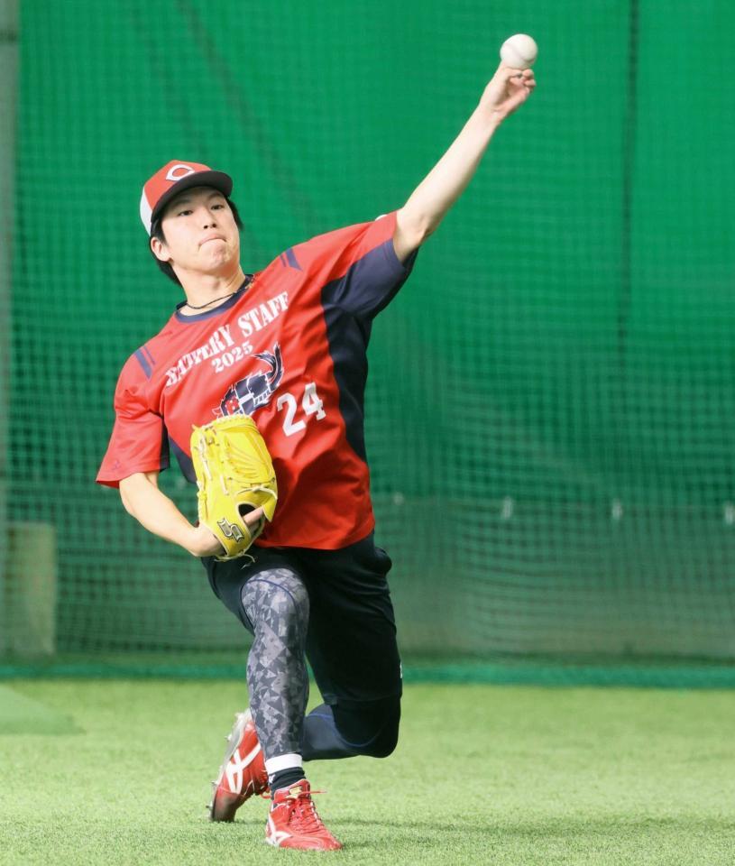 　来季の活躍を誓い、調整を続ける黒原