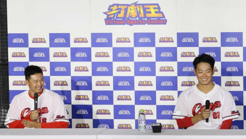 　トークショーに臨んだ玉村（右）と森