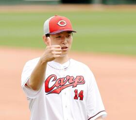 　春季キャンプでは例年通りの調整を行う想定を明かした大瀬良