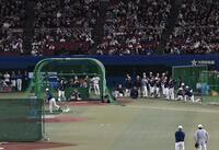 フリー打撃で快音を響かせる大谷