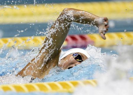 　女子１００メートル自由形決勝　54秒14で優勝した池江璃花子＝東京辰巳国際水泳場