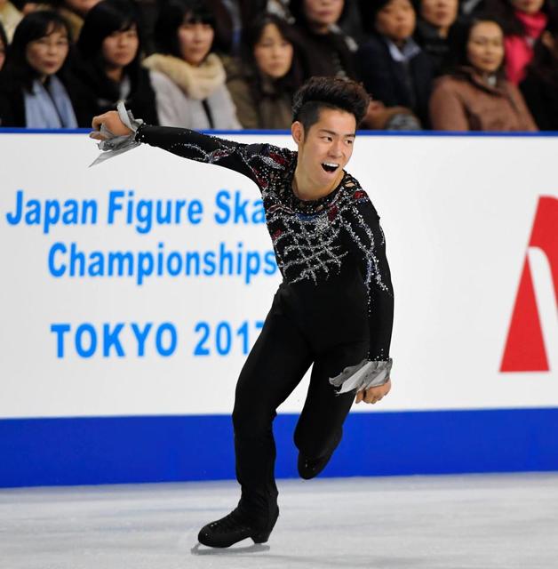 フリーで熱演する村上大介=武蔵野の森総合スポーツプラザ(撮影・高部洋祐)