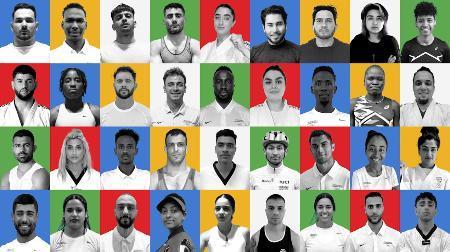　パリ五輪に出場する難民選手団の３６選手（ＩＯＣ提供）