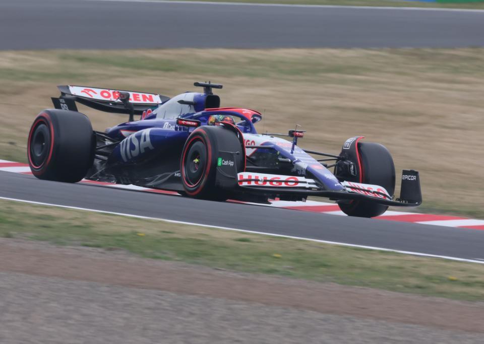 　ＦＰ１で力走するＲＢの岩佐歩夢（撮影・神子素慎一）