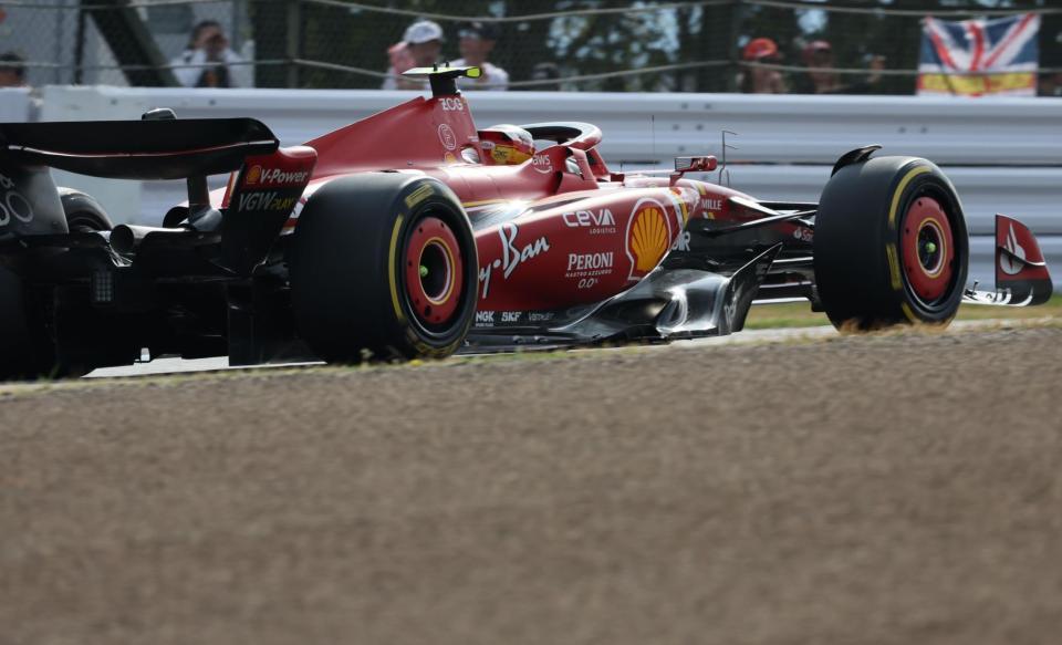 　３位入賞したフェラーリのカルロス・サインツ（撮影・神子素慎一）