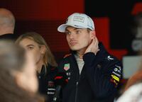 　インタビューに応じるレッドブル・ホンダのマックス・フェルスタッペン（撮影・神子素慎一）