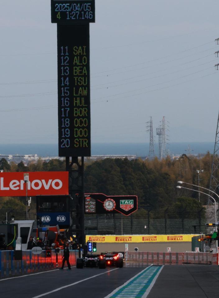 Ｑ２終了間際、コースに飛び出す各マシン（撮影・神子素慎一）