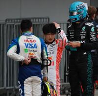 決勝を１２位で終えたレッドブル・ホンダの角田裕毅＝鈴鹿サーキット（撮影・神子素慎一）