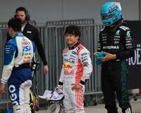 　決勝を１２位で終えたレッドブル・ホンダの角田裕毅（撮影・神子素慎一）