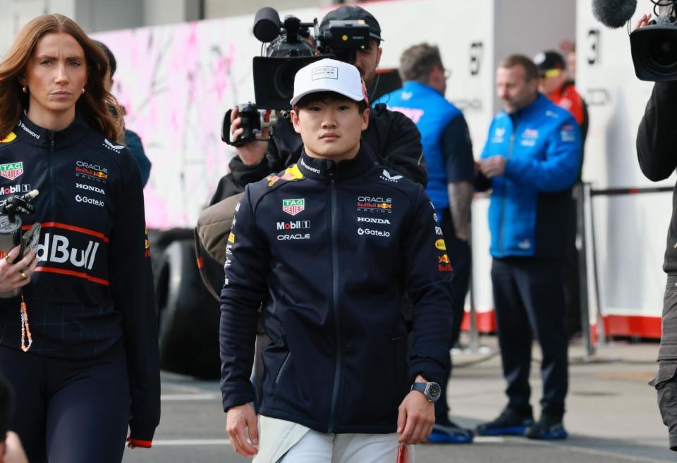 　Ｑ２敗退したレッドブル・ホンダの角田裕毅（撮影・神子素慎一）