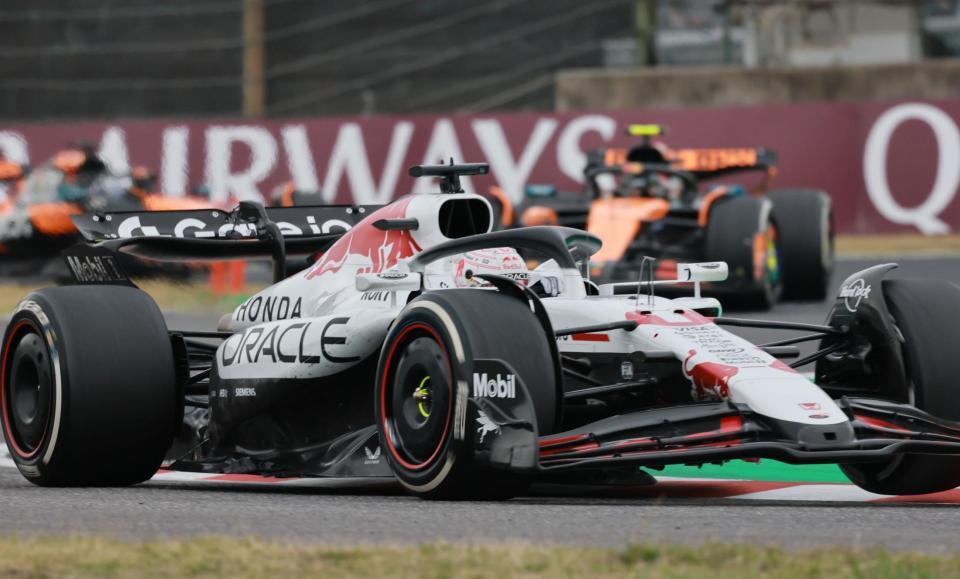 　鈴鹿４連覇で今季初優勝のレッドブル・ホンダのマックス・フェルスタッペン（撮影・神子素慎一）