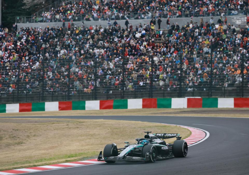 　５位好走したメルセデスのジョージ・ラッセル（撮影・神子素慎一）