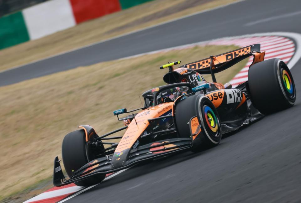 　２位と好走したマクラーレン・メルセデスのランド・ノリス（撮影・神子素慎一）