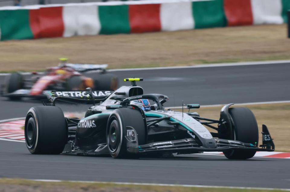 　６位と好走したメルセデスのキミ・アントネッリ（１２）＝撮影・神子素慎一