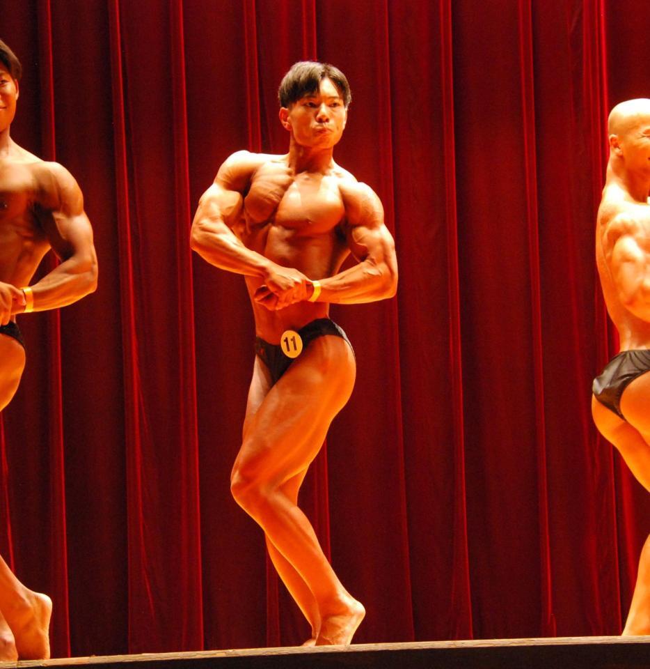 　ボディビルでも３位に輝いた岡山大・森東選手