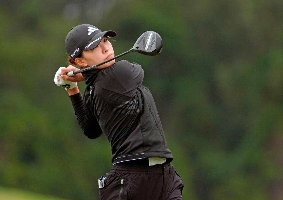 　最終ラウンド、通算４アンダーで暫定２３位の渋野日向子（共同）