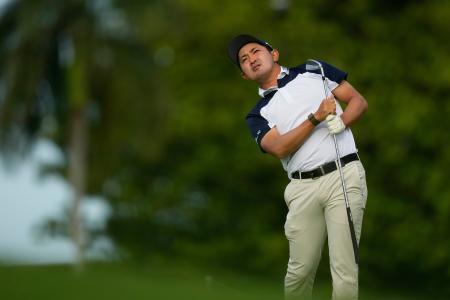 　トップと４打差の１７位につけた金谷拓実＝１５日（ＡＰ＝共同）