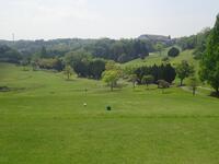 ハンディキャップ１。左ドッグレッグで、落としどころに池がせり出す難所だ