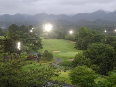 　クラブハウスから臨むコースの景色