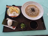 夏にぴったりの天ぷらとそばの定食