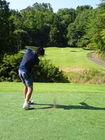 ７番パー３　この美しいホールでナイスショット