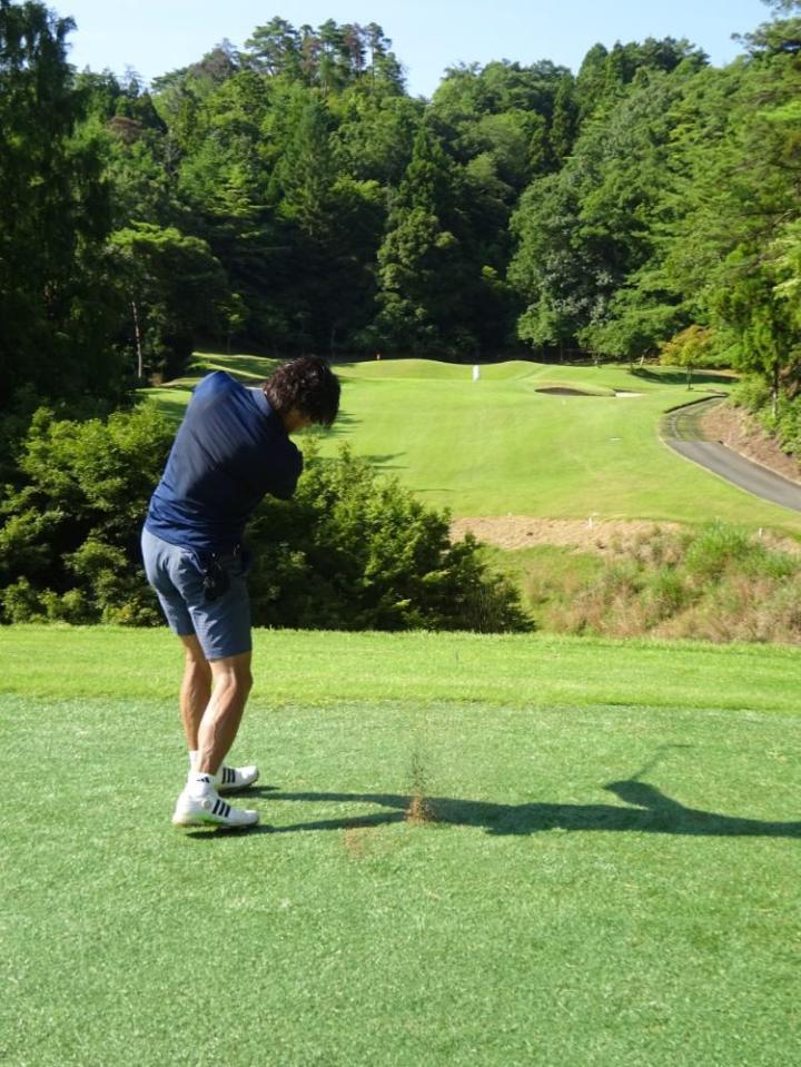 ７番パー３　この美しいホールでナイスショット