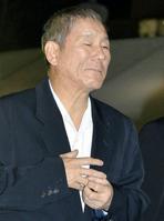 弔問に訪れたビートたけし=東京・築地本願寺(撮影・会津智海)