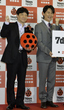 番組に向けてヤル気満々の(左から)内村光良、南原清隆=汐留日本テレビ(撮影・田村亮介)