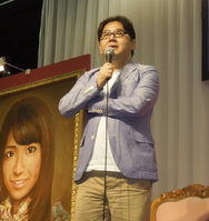 総選挙について語る秋元康プロデューサー=東京都秋葉原のAKB48選抜総選挙ミュージアム