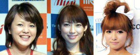 子供連れで“ママランチ会”を開いたした元モーニング娘。の（左から）中澤裕子、飯田圭織、辻希美
