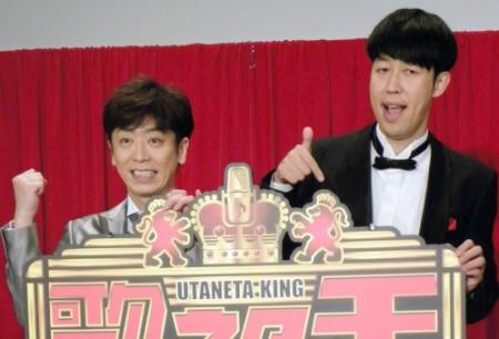 「歌ネタ王決定戦２０１４」のＭＣを務める後藤輝基（左）と小籔千豊