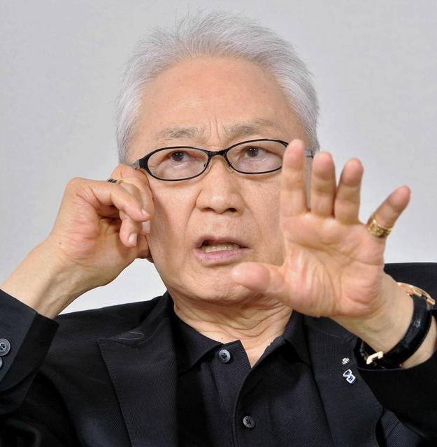 今後の日本社会や芸能活動を語るなかにし礼氏=東京・虎ノ門の日本コロムビア本社