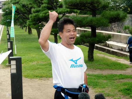大阪マラソンへの練習を公開したジミー大西