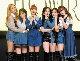 セカンドシングル発売記念ライブを行った(左から)GFRIENDのソウォン、ウナ、イェリン、シンビ、オムジ、ユジュ