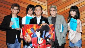 新体制となった「ルパン三世」の声優陣(左から)山寺宏一、浪川大輔、栗田貫一、小林清志、沢城みゆき=2011年